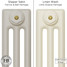 CI-SH-WHITE-007 - Shelbourne White 3 Column Victorian Cast Iron Radiator H450mm x W871mm CI-SH-WHITE-007 - Shelbourne White 3 Column Victorian Cast Iron Radiator H450mm x W871mm